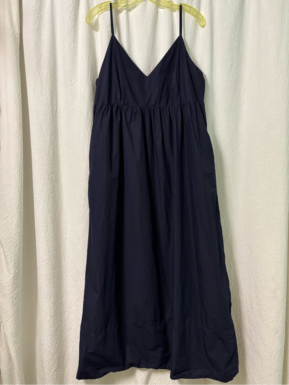 Quince Navy Blue Maxi Dress with Spaghetti Straps Size L - Picture 4 of 13
